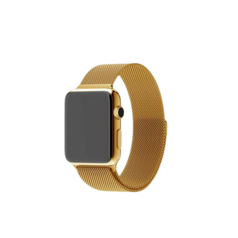 Gold Apple Watch 6 with Milanese strap
